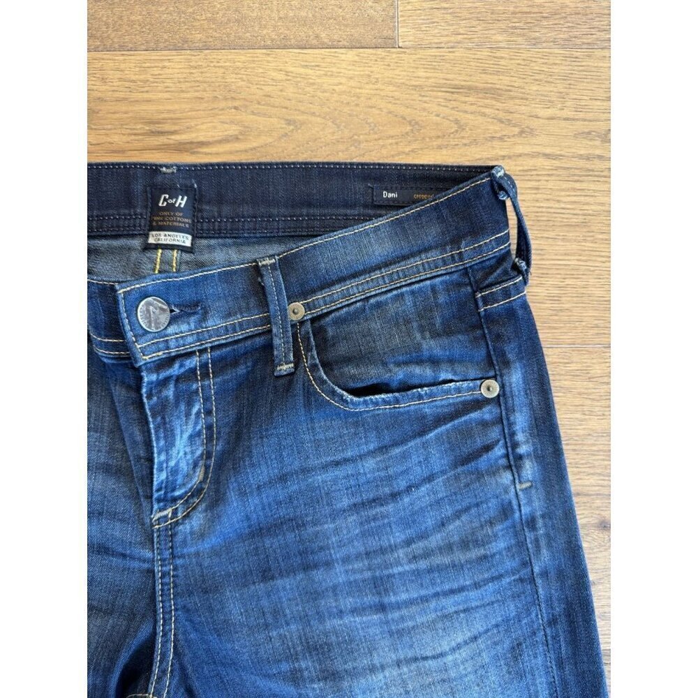 Blue Denim CITIZENS OF HUMANITY Dani Cropped Straight Leg Cuffed Jeans Size 26 - Picture 13 of 16